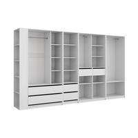 ŠATNÍKOVÁ SKRIŇA Elmo biely 50 x 200 cm Sada 5 kusov - biela, kompozitné drevo (380/200/20cm) - Vicco