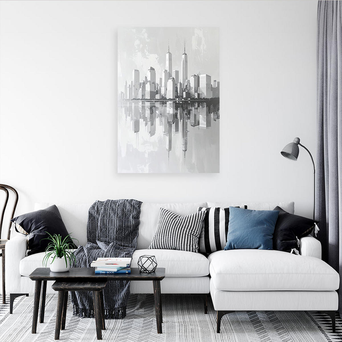 LEINWANDBILD Städte & Architektur 60x90cm - Grau, Textil (60/90cm) - Feeby