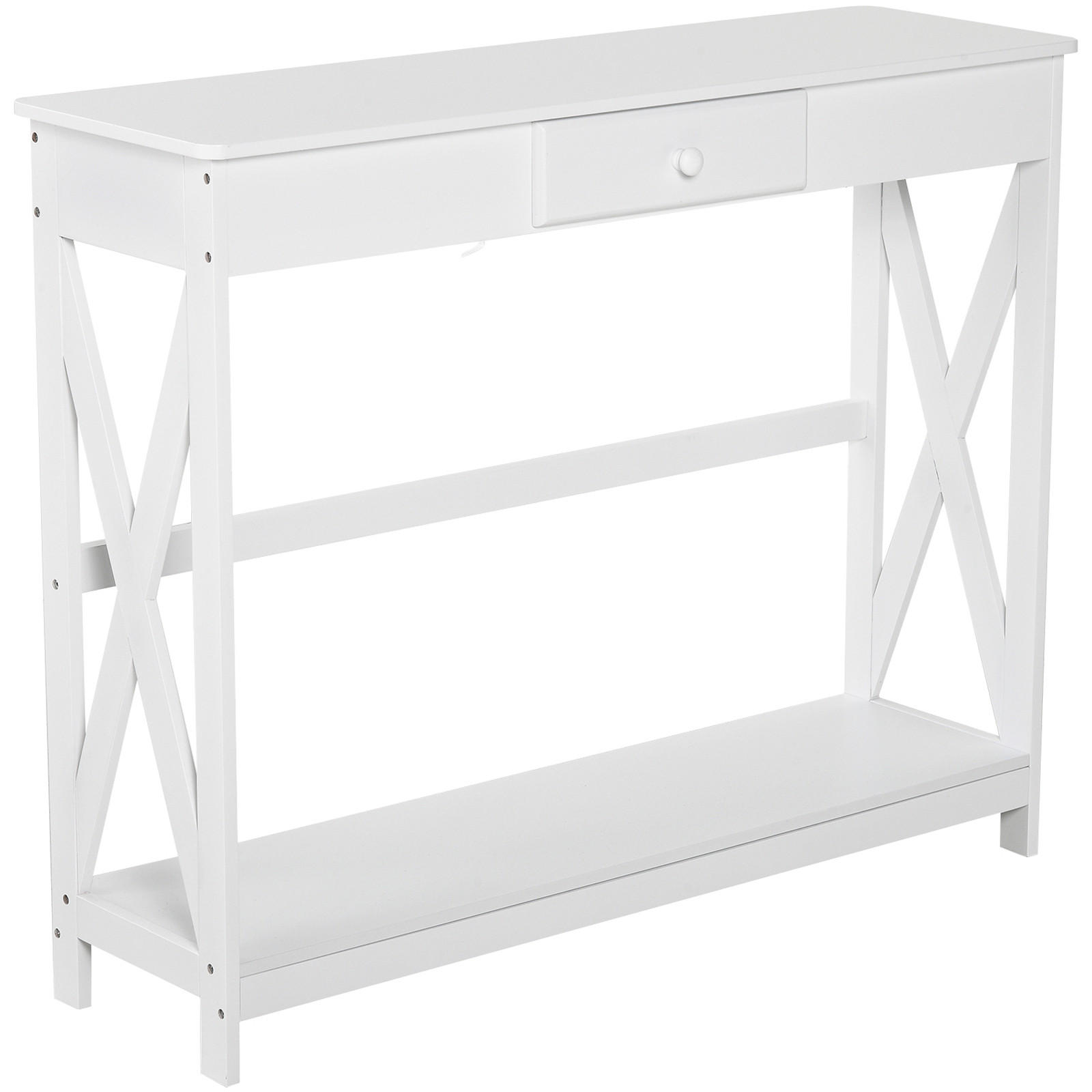 KONSOLENTISCH Weiß MDF 1 Stück - Weiß, Kunststoff (100/30/81cm) - GiPP