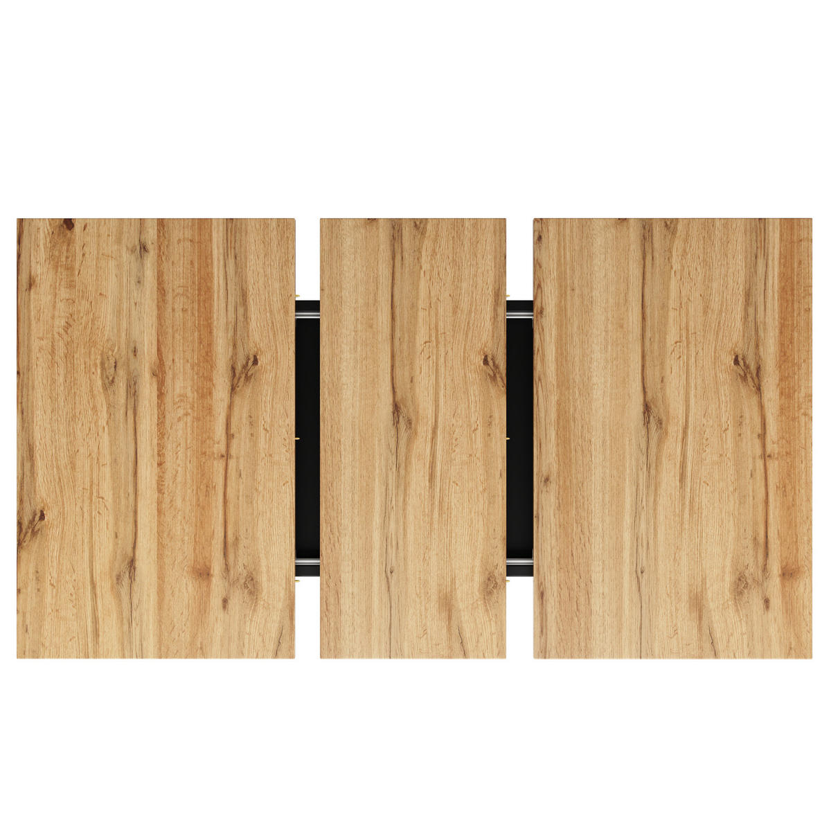 ESSTISCH 118-157/70/75 cm in Schwarz/Natur ausziehbar mit MDF-Tischplatte - Naturfarben, Holzwerkstoff (157/70/75cm) - Flora Grace