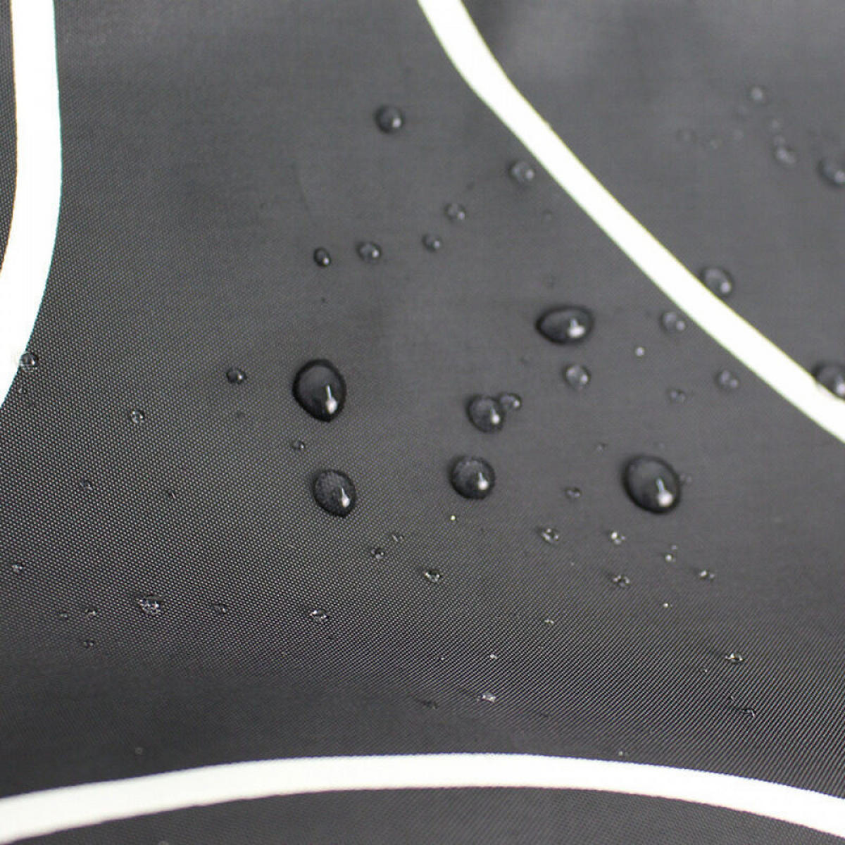 DUSCHVORHANG Schwarz Dusche waschbar Stoff maschinenwaschbar Polyester mit Ringen - Schwarz, Textil (180/180cm) - MCBOSON
