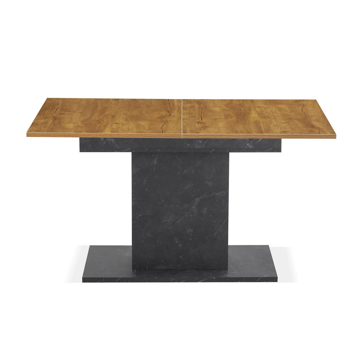 ESSTISCH BOSCO 120-160/80/76 cm - Eiche Bianco/Anthrazit, Holzwerkstoff (80/120/76cm) - B&D Home