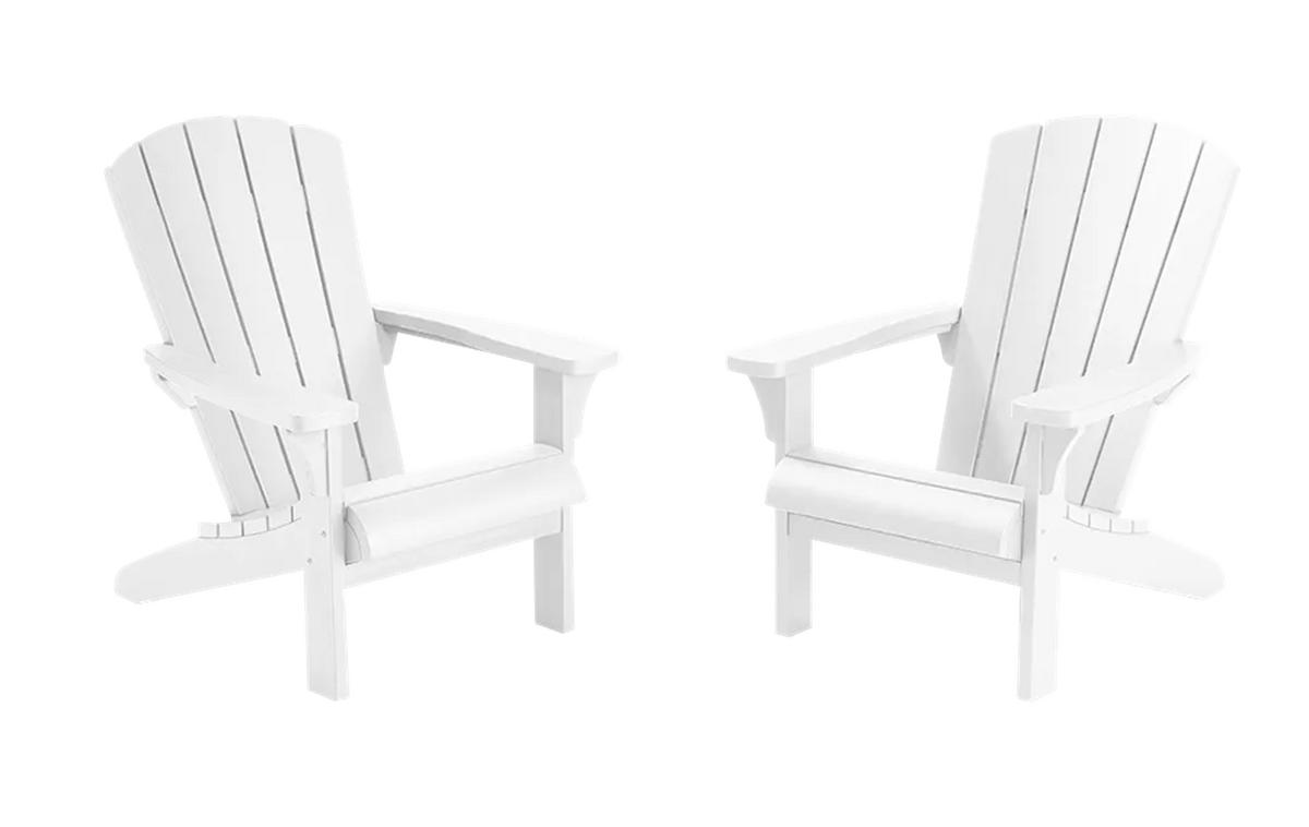 GARTENSTUHL Adirondack Troy - 2er Set - Weiß, Kunststoff (80/96.5/85cm) - Keter