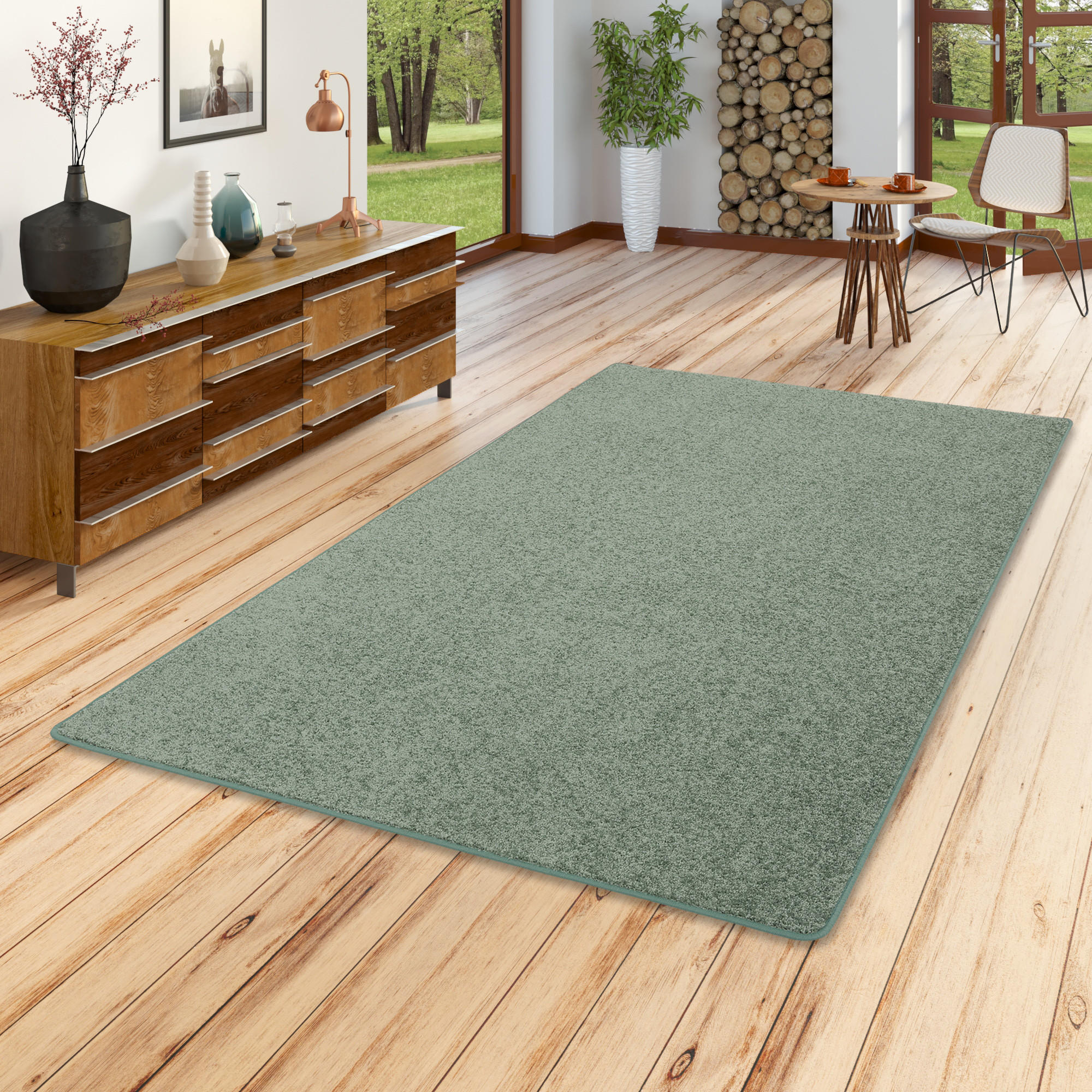 HOCHFLOR LANGFLOR TEPPICH COTTAGE - Mintgrün, Textil (80/160cm) - Snapstyle