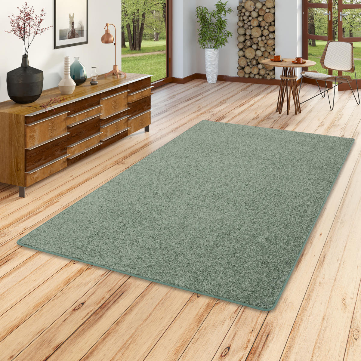 HOCHFLOR LANGFLOR TEPPICH COTTAGE - Mintgrün, Textil (200/300cm) - Snapstyle