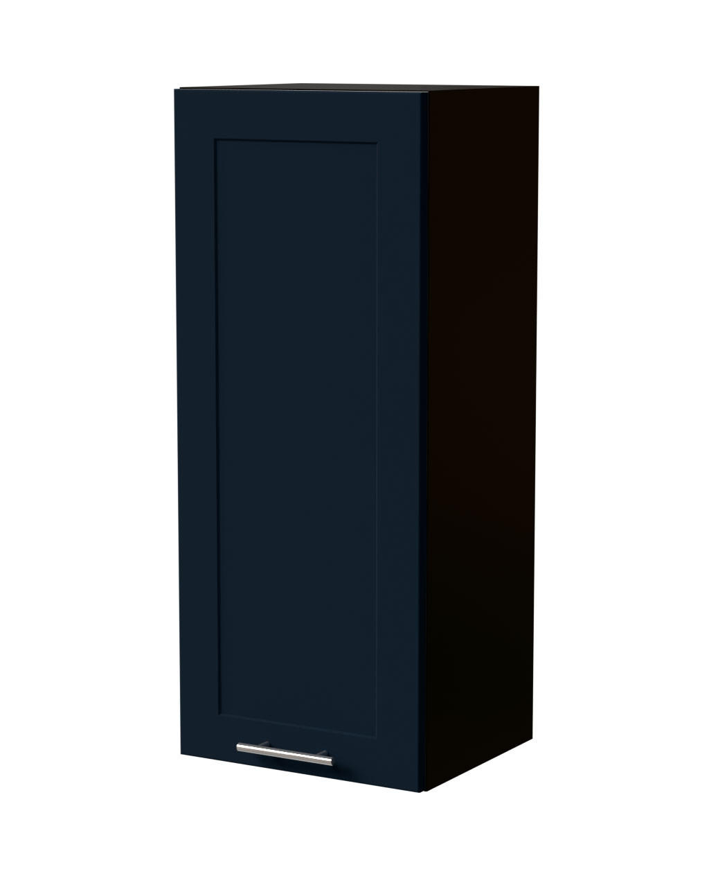 HÄNGESCHRANK Oslo W4/40 Schwarz / Indigo Matt 40 / 32,5 / 96cm - Schwarz/Dunkelblau, Holz/Holzwerkstoff (40/96/32.5cm) - Feldmann-Wohnen