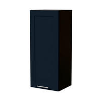 HÄNGESCHRANK Oslo W4/40 Schwarz / Indigo Matt 40 / 32,5 / 96cm - Schwarz/Dunkelblau, Holz/Holzwerkstoff (40/96/32.5cm) - Feldmann-Wohnen
