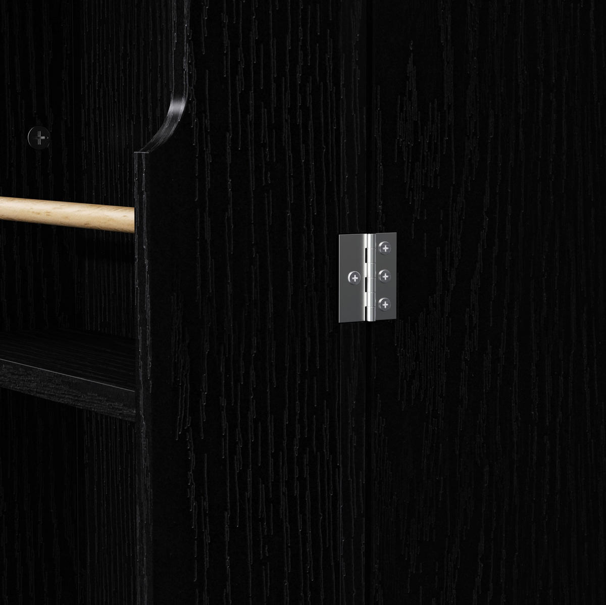 SIDEBOARD mit 3 Türen und Schublade MDF Black - Schwarz, Holzwerkstoff (107/83.4/40cm) - Meubliv