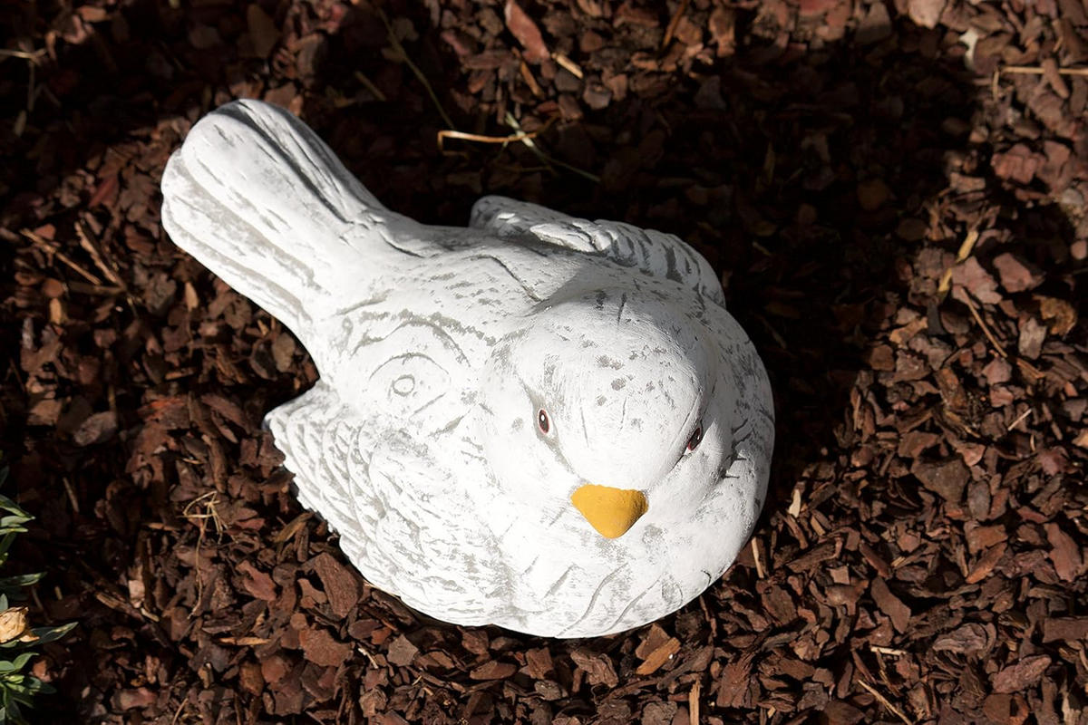 STEINFIGUR Vogel Berta frostfest Steinguss wetterfest - Grau, Stein (14/15/21cm) - stoneandstyle