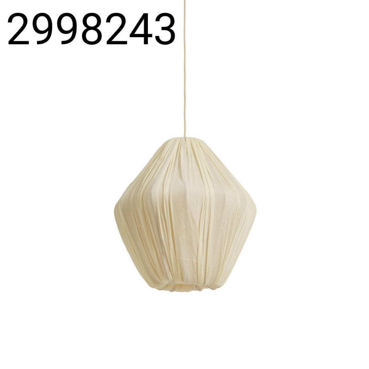 HÄNGELAMPE Tambisan - Weiß - 44/44/46 cm - Weiß, Textil (44/44/46cm) - Light & Living