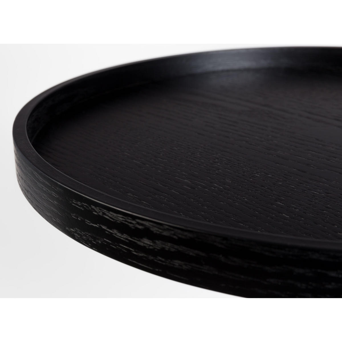 BEISTELLTISCH Jason Rund 46 cm Schwarz - Schwarz, Holzwerkstoff (46/46/55.7cm) - Zuiver