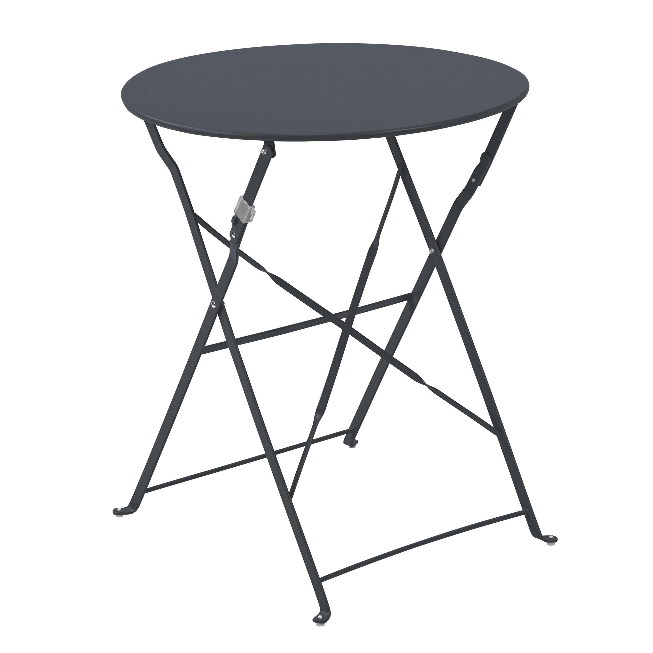 GARTENTISCH klappbar, Grau - Grau, Metall (60/60/72cm) - Oviala