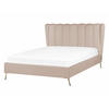 POLSTERBETT 140/200cm Taupe Miribel - Taupe, Textil (140/200cm) - Beliani