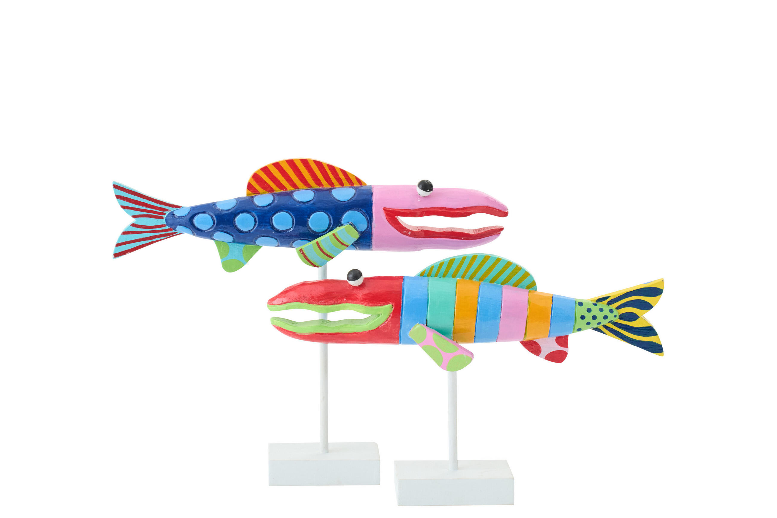 DEKOOBJEKT FISCH UMI - Multicolor, Holz (7/37/46cm) - J-Line