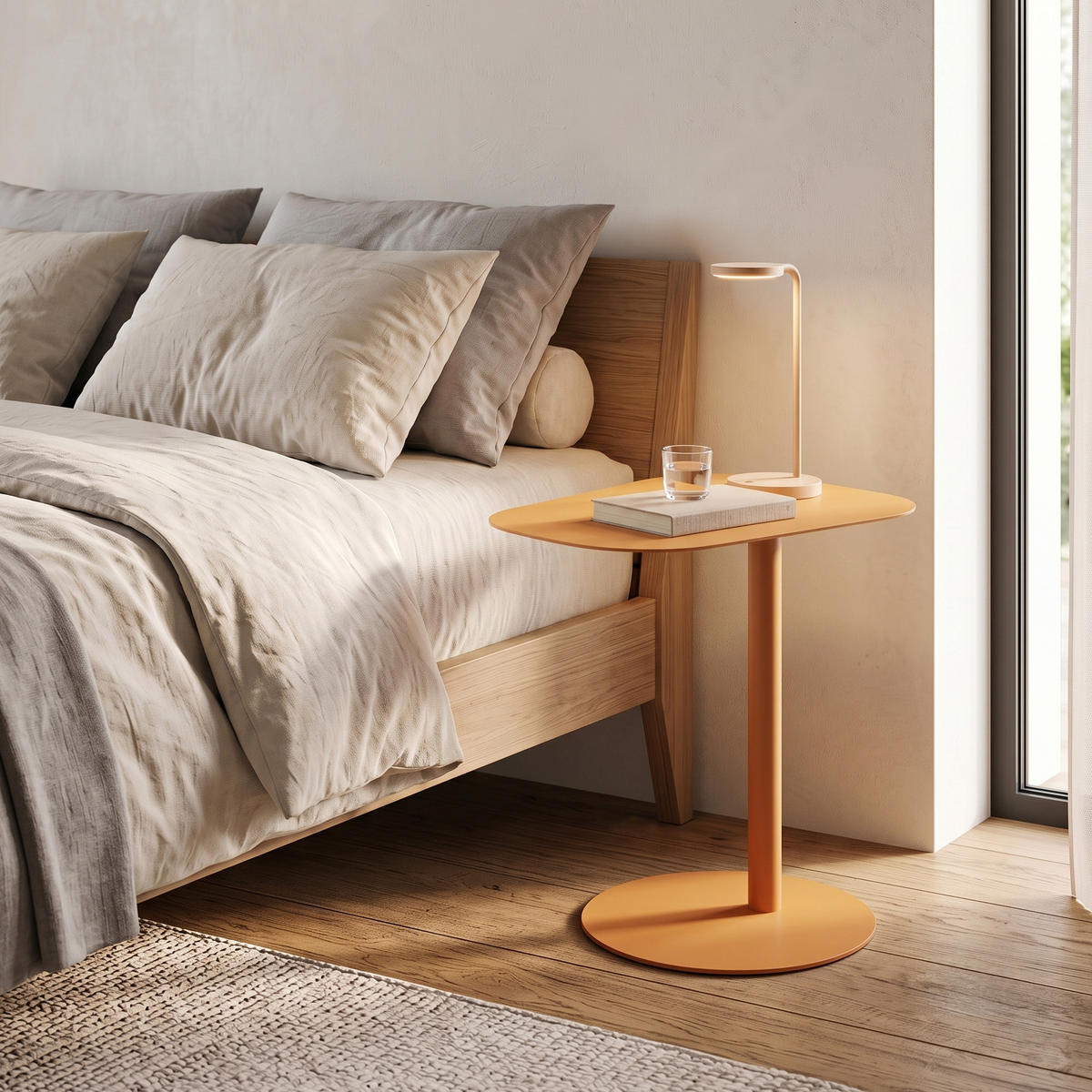 BEISTELLTISCH Nastätten - Orange, Metall (38/50/50cm) - [en.casa]