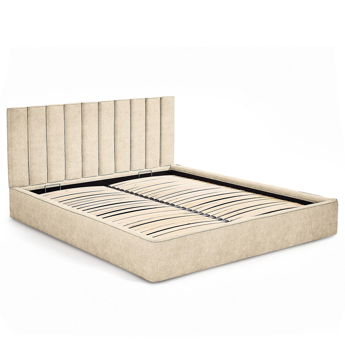 POLSTERBETT - Beige, Textil (160/200cm) - home24