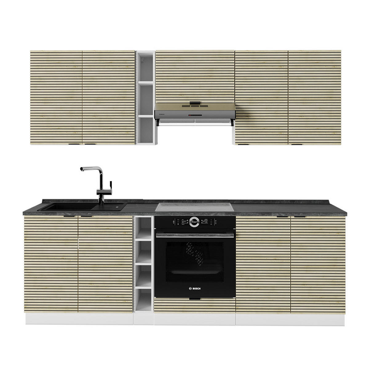 KUCHYŇSKÝ KOUT Fame-Line Dubový panel/bílá - bílá/barva dubu, kompozitní dřevo (235/81.6/60cm) - Vicco