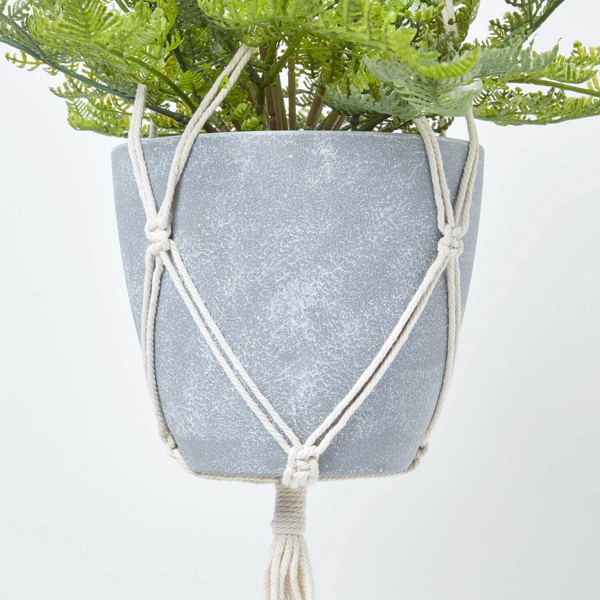 KUNSTPFLANZE Farn in Hängeampel, 95 cm - Grün, Kunststoff (95cm) - Homescapes