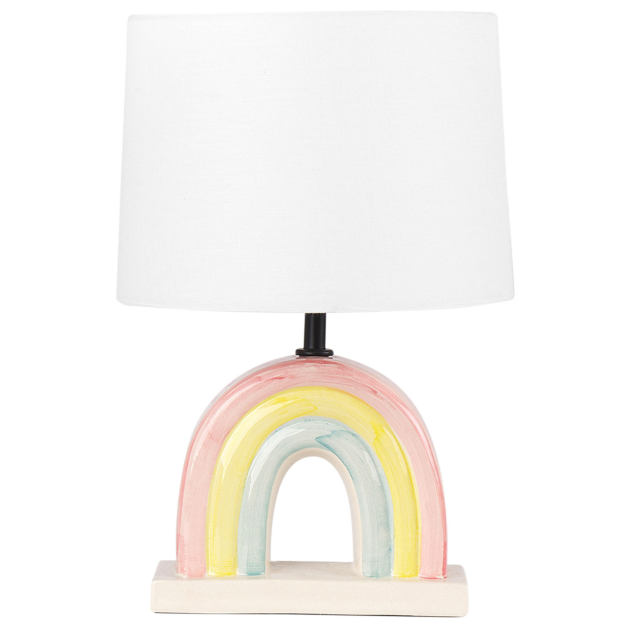 TISCHLEUCHTE Bunt/Weiß Titna - Multicolor/Weiß, Keramik (28/28/42cm) - Beliani