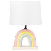 TISCHLEUCHTE Bunt/Weiß Titna - Multicolor/Weiß, Keramik (28/28/42cm) - Beliani