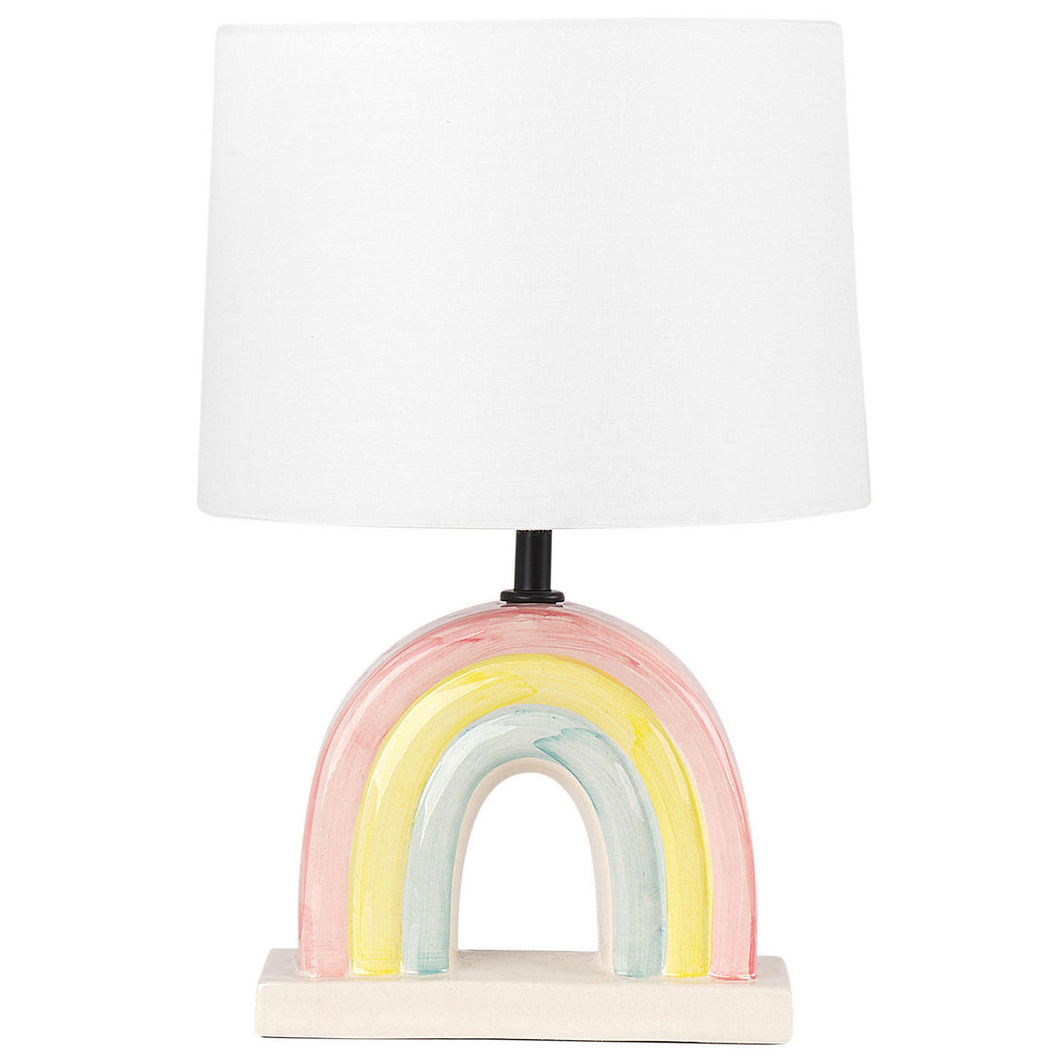 TISCHLEUCHTE Bunt/Weiß Titna - Multicolor/Weiß, Keramik (28/28/42cm) - Beliani