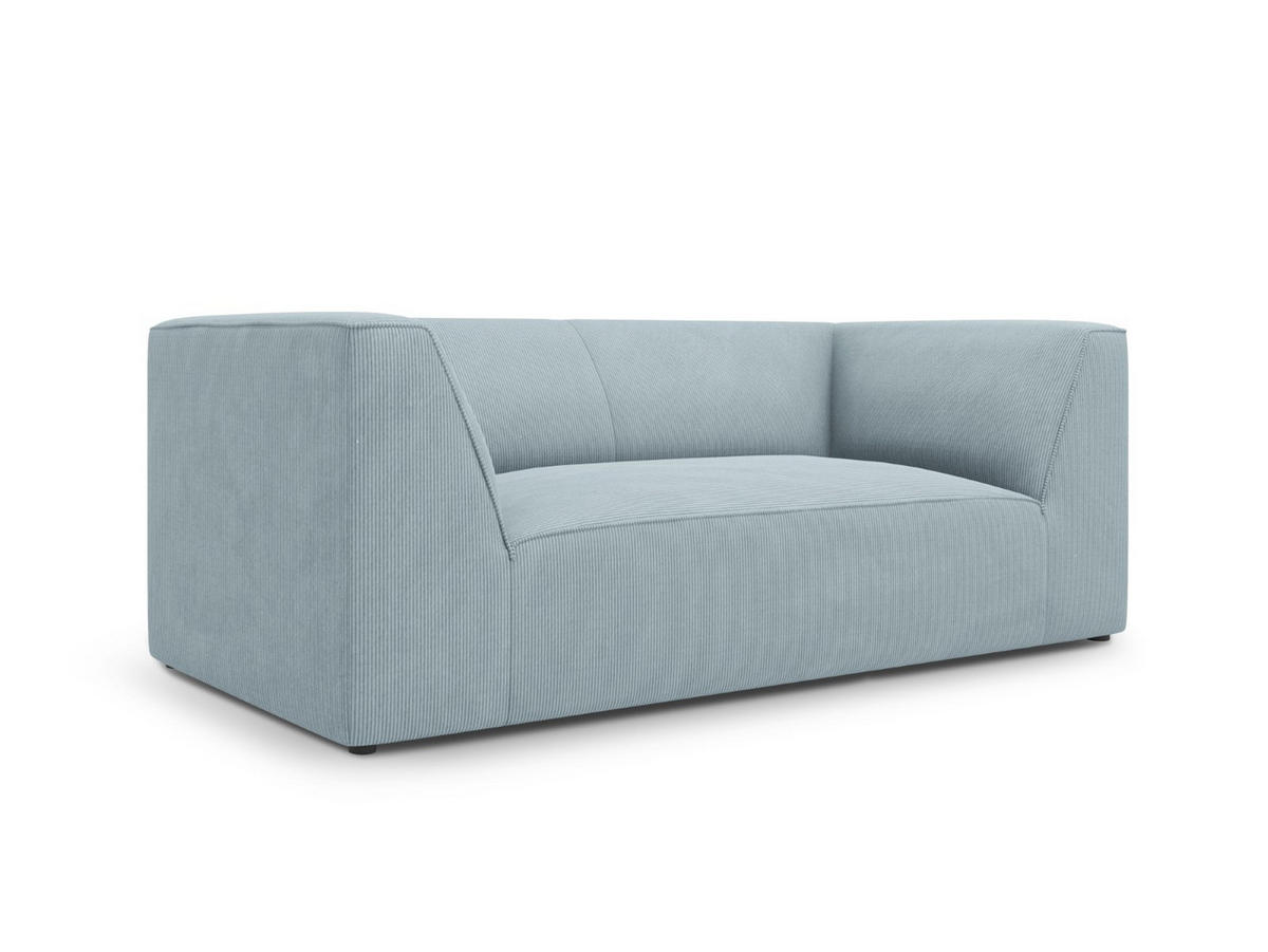 SOFA Ruby aus Cord hellblau 2 Sitzplätze - Hellblau, Textil (93/69/174cm) - Micadoni