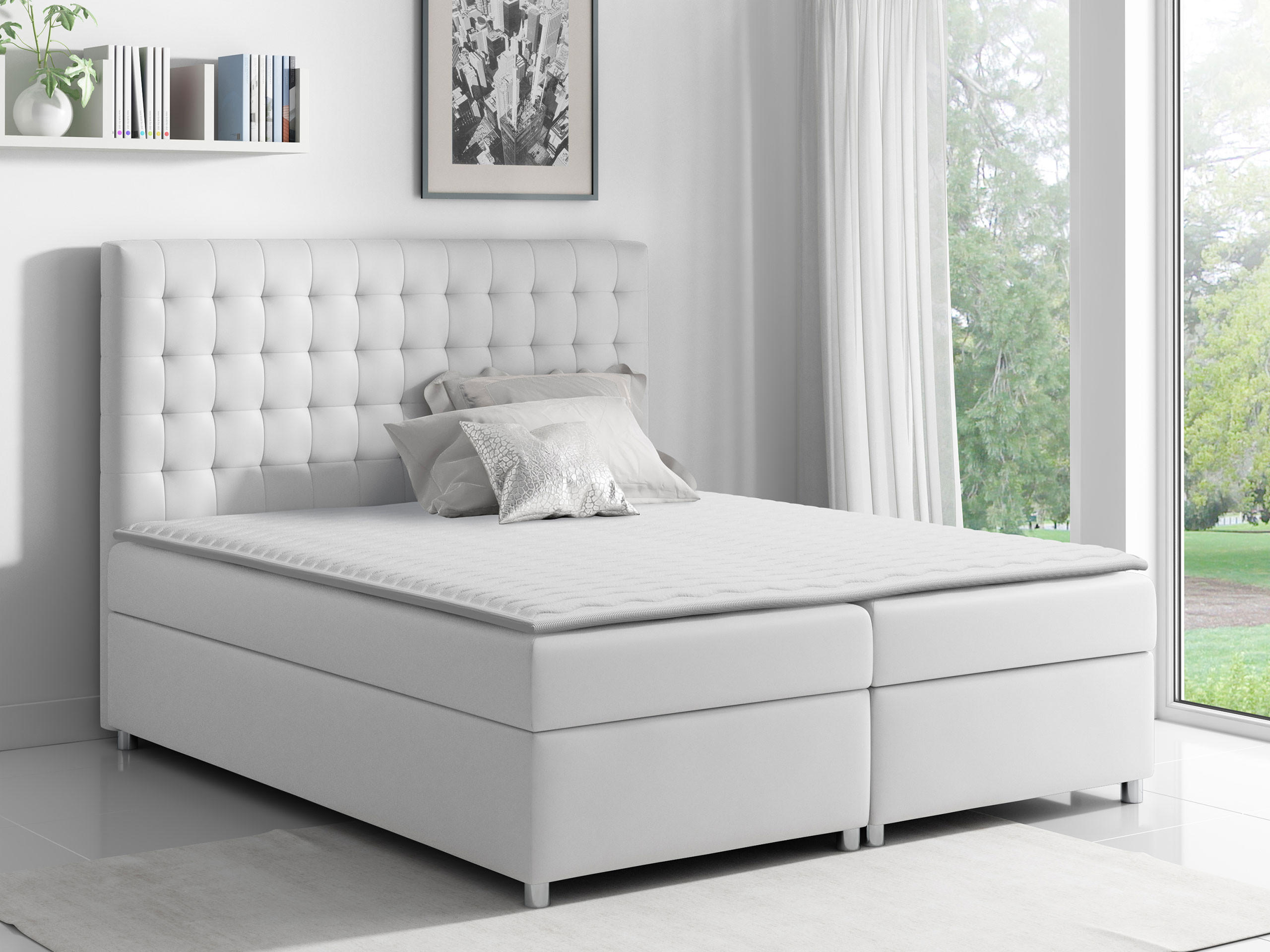 BOXBETT Asti - Weiß, Holz (120/200cm) - MIRJAN24