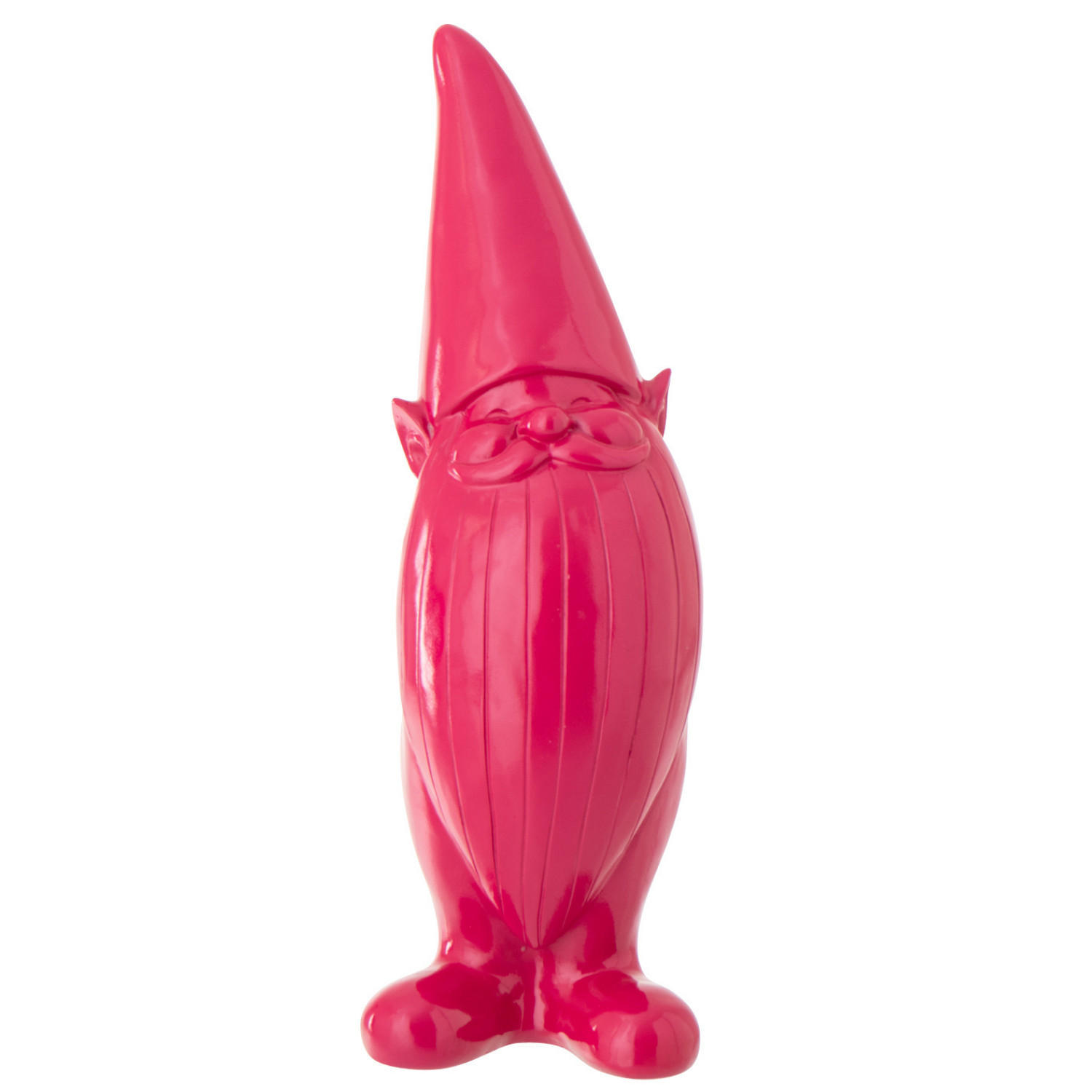 DEKO KOBOLD FUCHSIE - Pink, Glas/Naturmaterialien (11.5/34.5/13.5cm) - J-Line