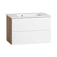 WASCHTISCH Vasto-03 - Weiß/Braun, Holzwerkstoff (80/56/47cm) - Lomado