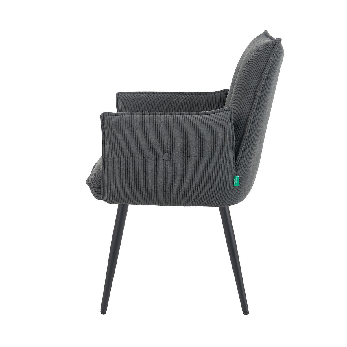 ESSZIMMERSTUHL Mika-Ayla - Anthrazit/Schwarz, Textil/Metall (60/88/63cm) - DUBI Möbel