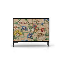 SIDEBOARD MDF 2 Türen und 2 Schubladen mit Druckmuster ALISE AMAZONIA - Multicolor/Braun, Holzwerkstoff (45/84/90cm) - RNT By Really Nice Things