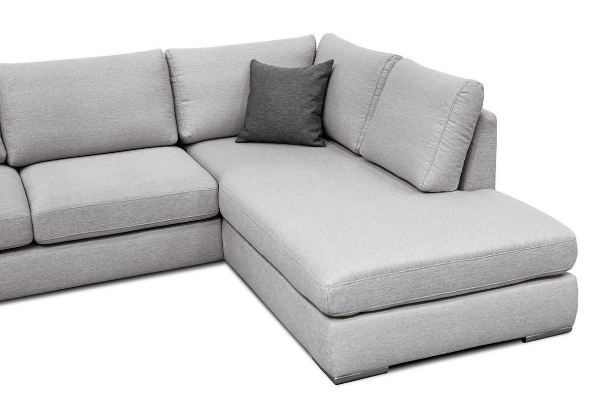 ECKSOFA OTTO 5-Sitzer, hellgrau - Hellgrau, Holzwerkstoff/Textil (279/219cm) - Courtois Laville