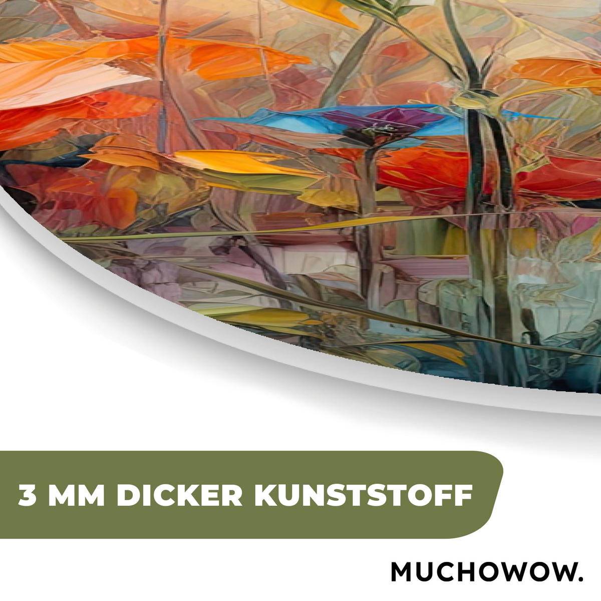 WANDBILD Blumen - Aquarell - Kunst - Botanisch - Natur 60x90 cm - Orange, Kunststoff (60/90cm) - MuchoWow