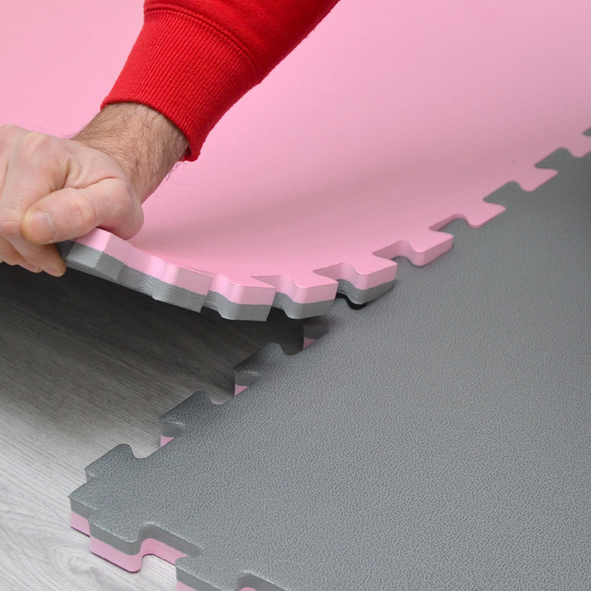 PUZZLEMATTE 90x90x2 cm, Pink - Pink, Kunststoff (90/90cm) - eyepower