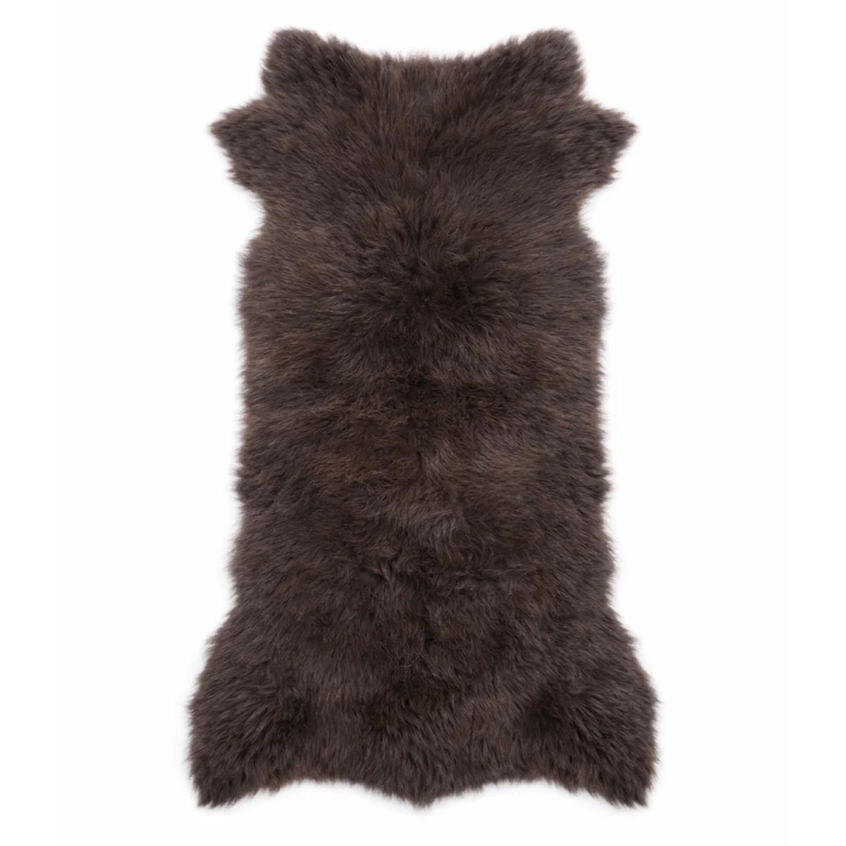 TEPPICH Öko Schaffell Zwei Felle Naturbraun 180/65 cm - Braun, Fell (65/180cm) - Provellus