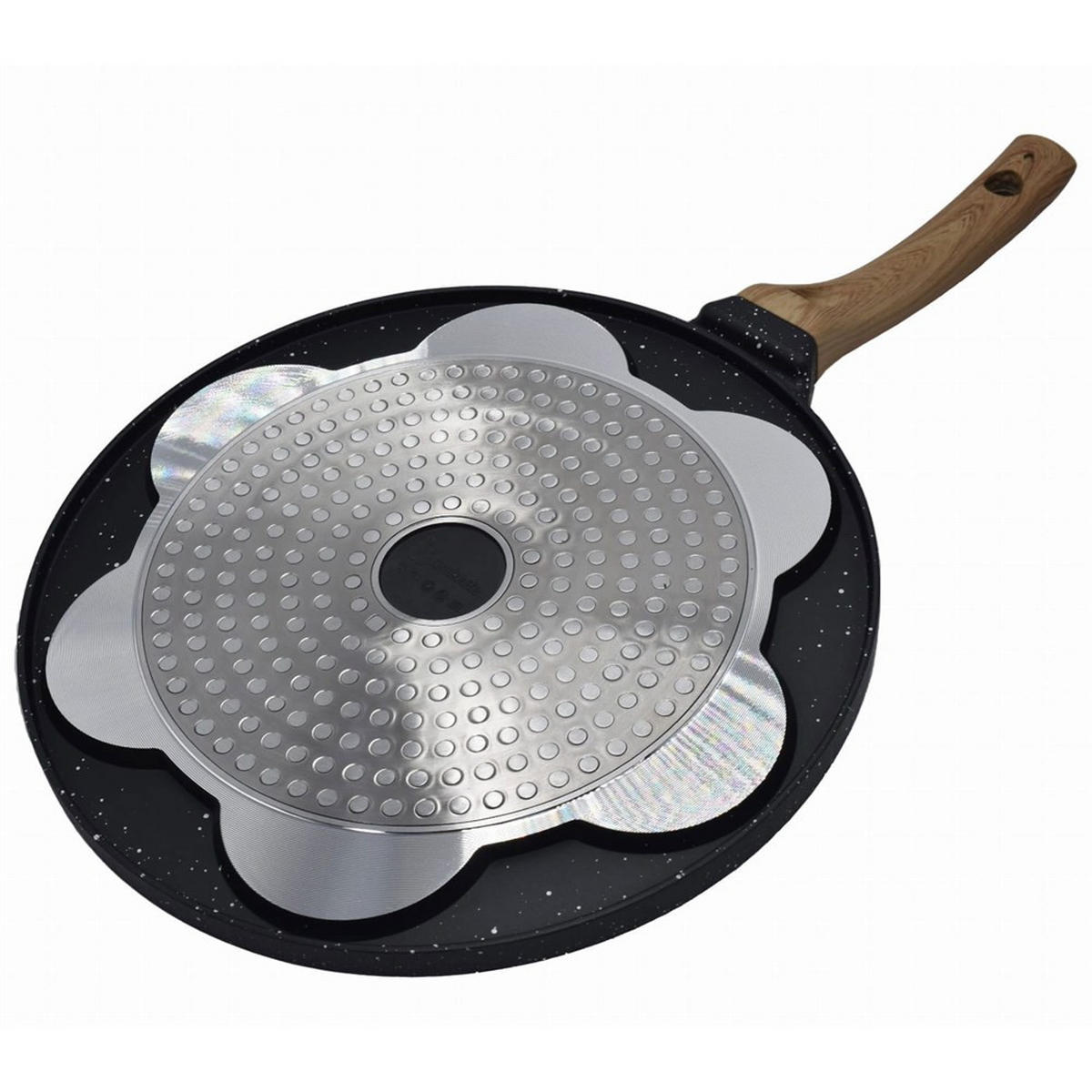 PFANNKUCHENPFANNE Schwarz 43/26/2 cm KS5118 - Schwarz, Metall (26cm) - Krisberg 