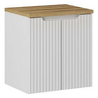 WASCHTISCHUNTERSCHRANK 50 cm 2 Teile - Nova White N BM103 in Weiß/Evoke Eiche - Weiß/Eiche Artisan, Holz (50/57/40cm)