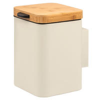 WAND-KOSMETIKEIMER 3 L, eckig, beige - Beige, Metall (16/24/23cm) - bremermann