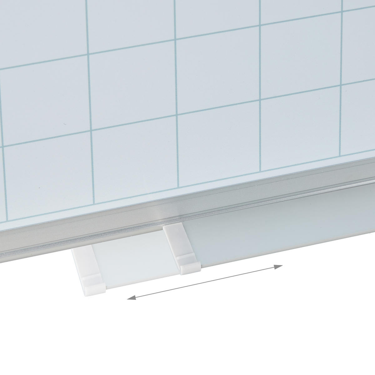 WHITEBOARD Planer - Weiß, Metall (90/60/5cm) - Relaxdays