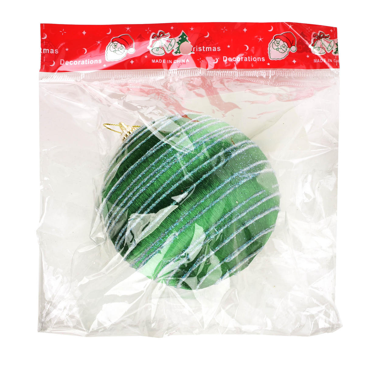 WEIHNACHTSKUGEL SANTA LILA 10cm Styropor - Goldfarben, Kunststoff (10/10/10cm) - Mondex