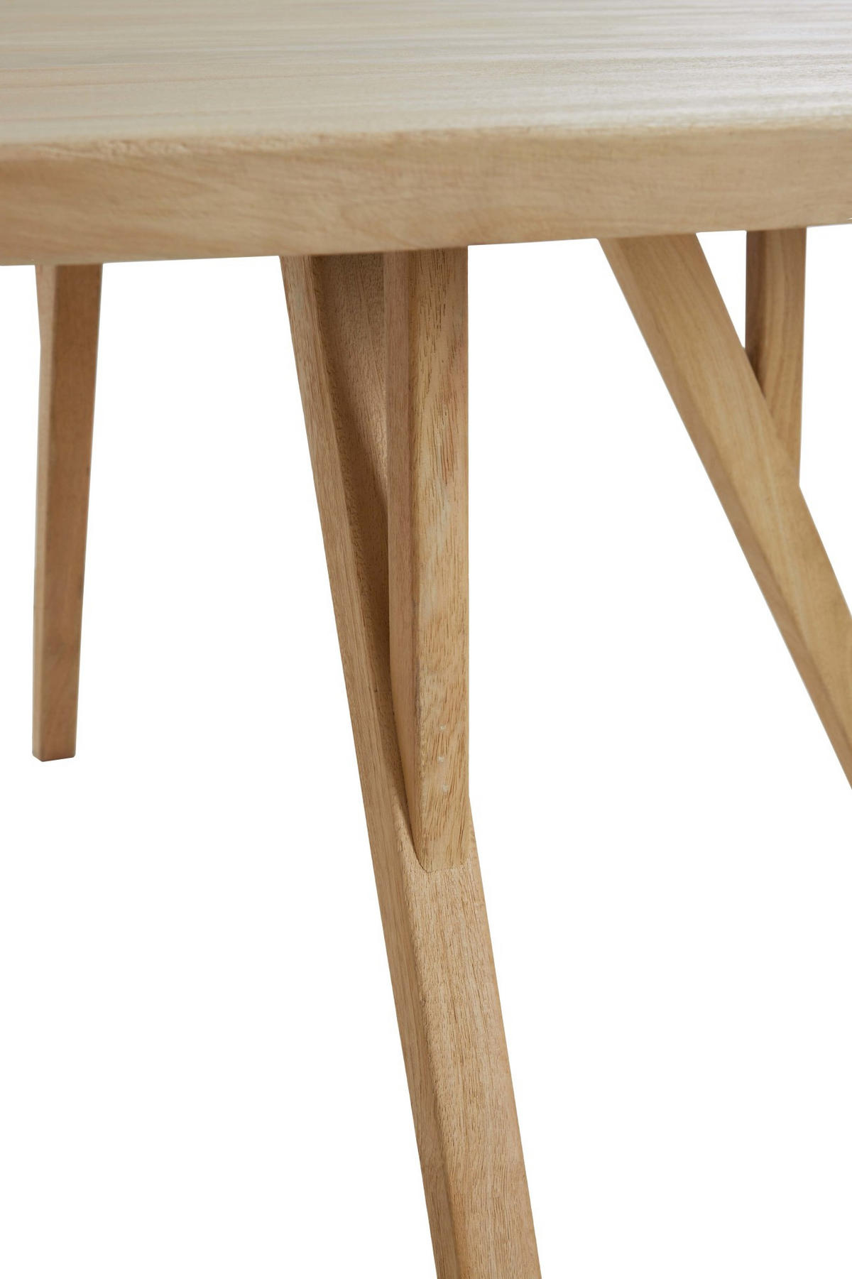 ESSTISCH Quenza Braun Ø120/76 cm - Hellbraun, Holz (120/120/76cm) - Light & Living