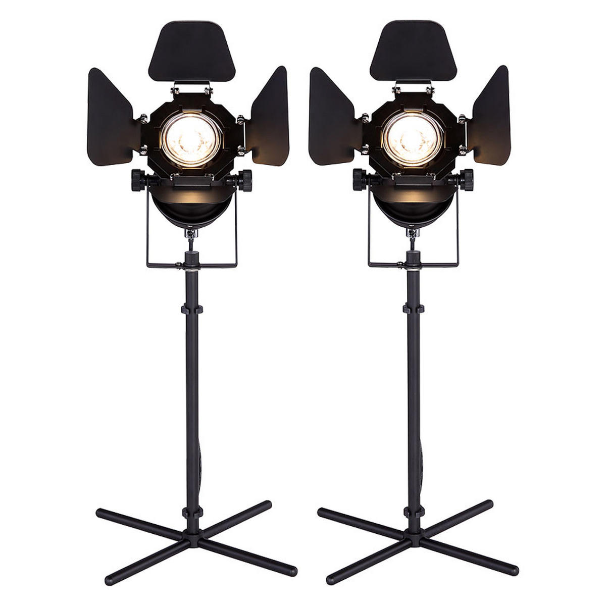 LAMPENTYP: Tischleuchte, 2er Set - Weiß, Metall (27.5/51/67cm) - Globo Lighting