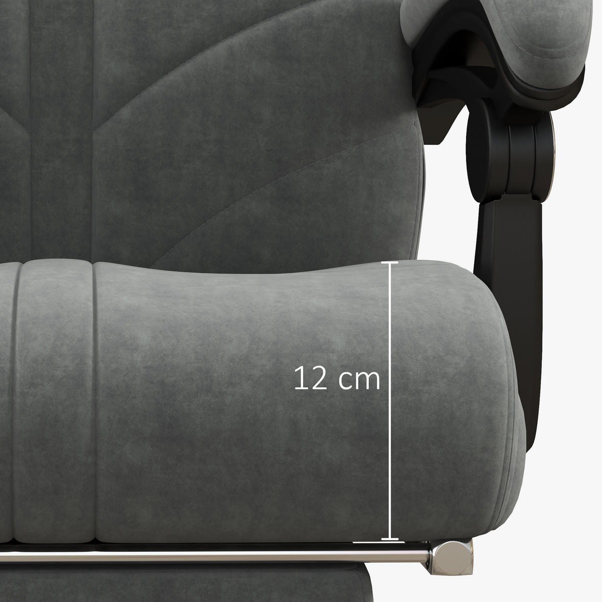 CHEFSESSEL DE-11803 mit Massage, Heizung & Neigefunktion Grau - Grau, Textil (70/117/64cm) - ComfortXL