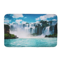 BADTEPPICH Wasserfall 50 x 80 cm - Blau, Textil (50/80cm) - Sanilo