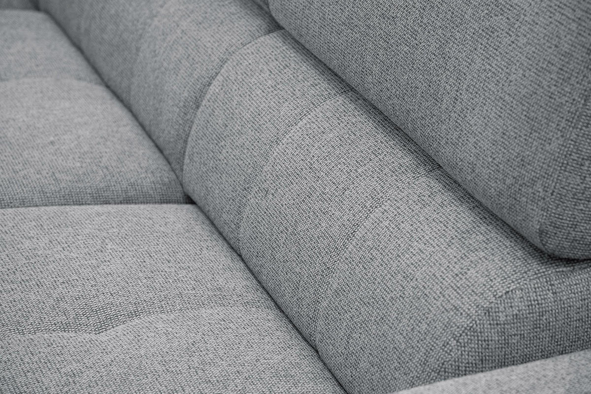 ECKSOFA FIERO 5-Sitzer, silberfarben - Silberfarben/Schwarz, Holzwerkstoff/Textil (158/269cm) - Courtois Laville