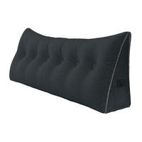 RÜCKENKISSEN Plüsch grau 180 cm - Grau, Textil (50/180cm) - Vercart