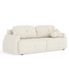 SCHLAFSOFA Loca Creme Plüschstoff - Creme/Schwarz, Holz/Holzwerkstoff (248/92/103cm) - Maison de Reve