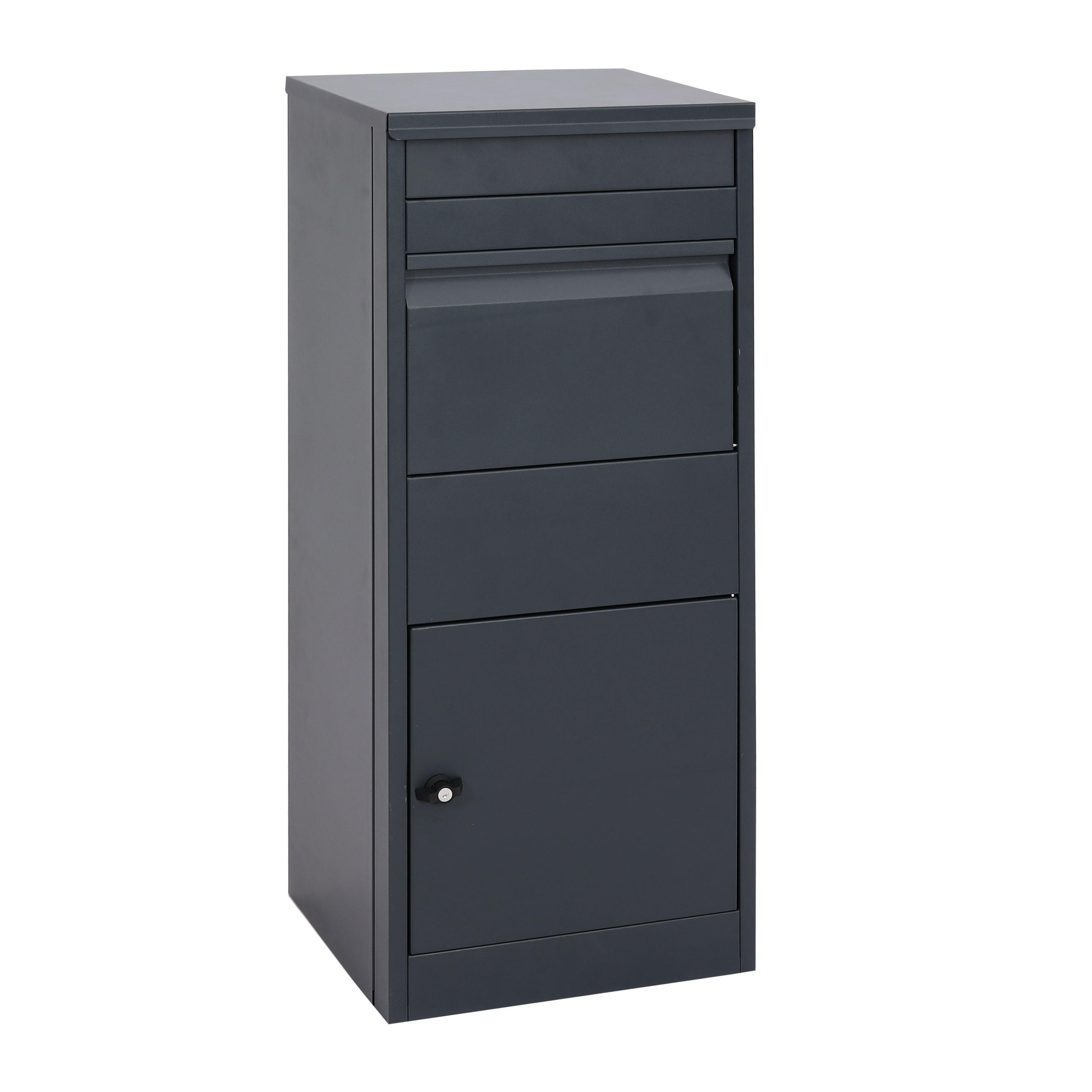 PAKETKASTEN GRÖßE L rechteckig Anthrazit - Anthrazit, Metall (41/102/38cm) - MCW