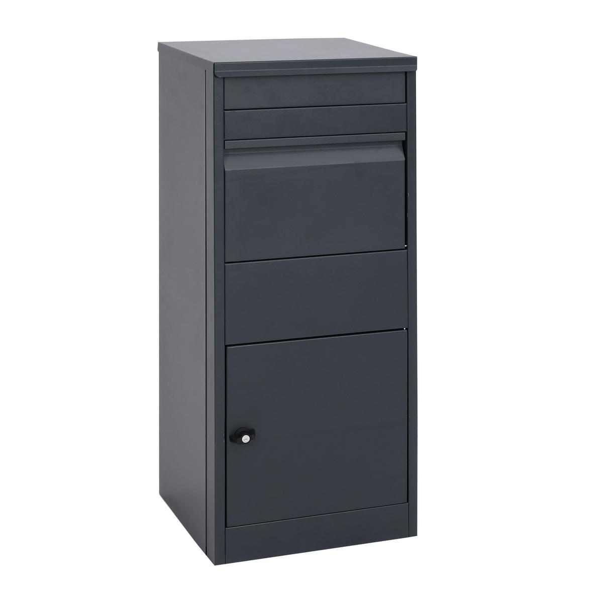 PAKETKASTEN GRÖßE L rechteckig Anthrazit - Anthrazit, Metall (41/102/38cm) - MCW