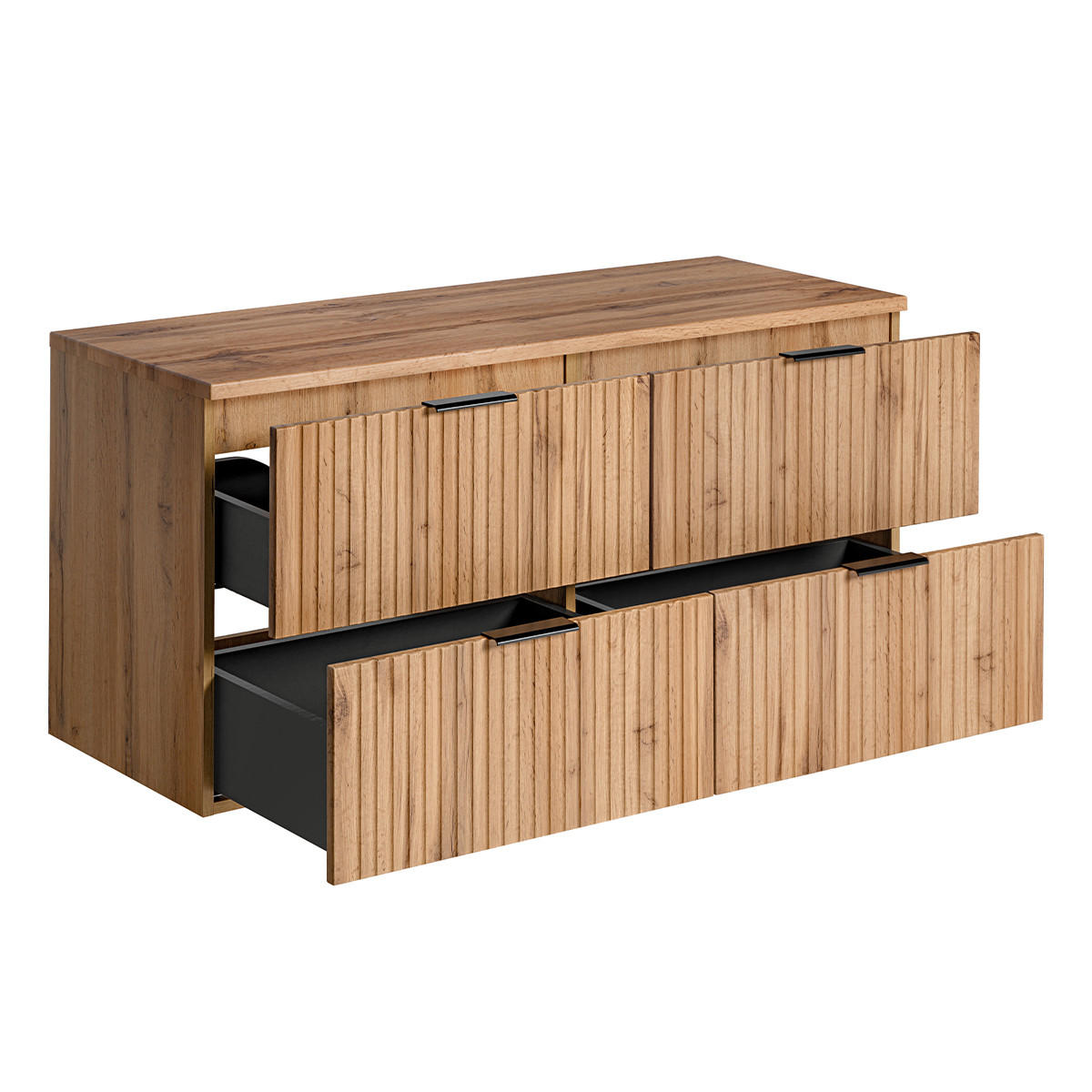 WASCHTISCHUNTERSCHRANK 120.8cm Adriel Holz in Eichenoptik - Braun, Holzwerkstoff (120.8/59/46cm) - Petits-meubles